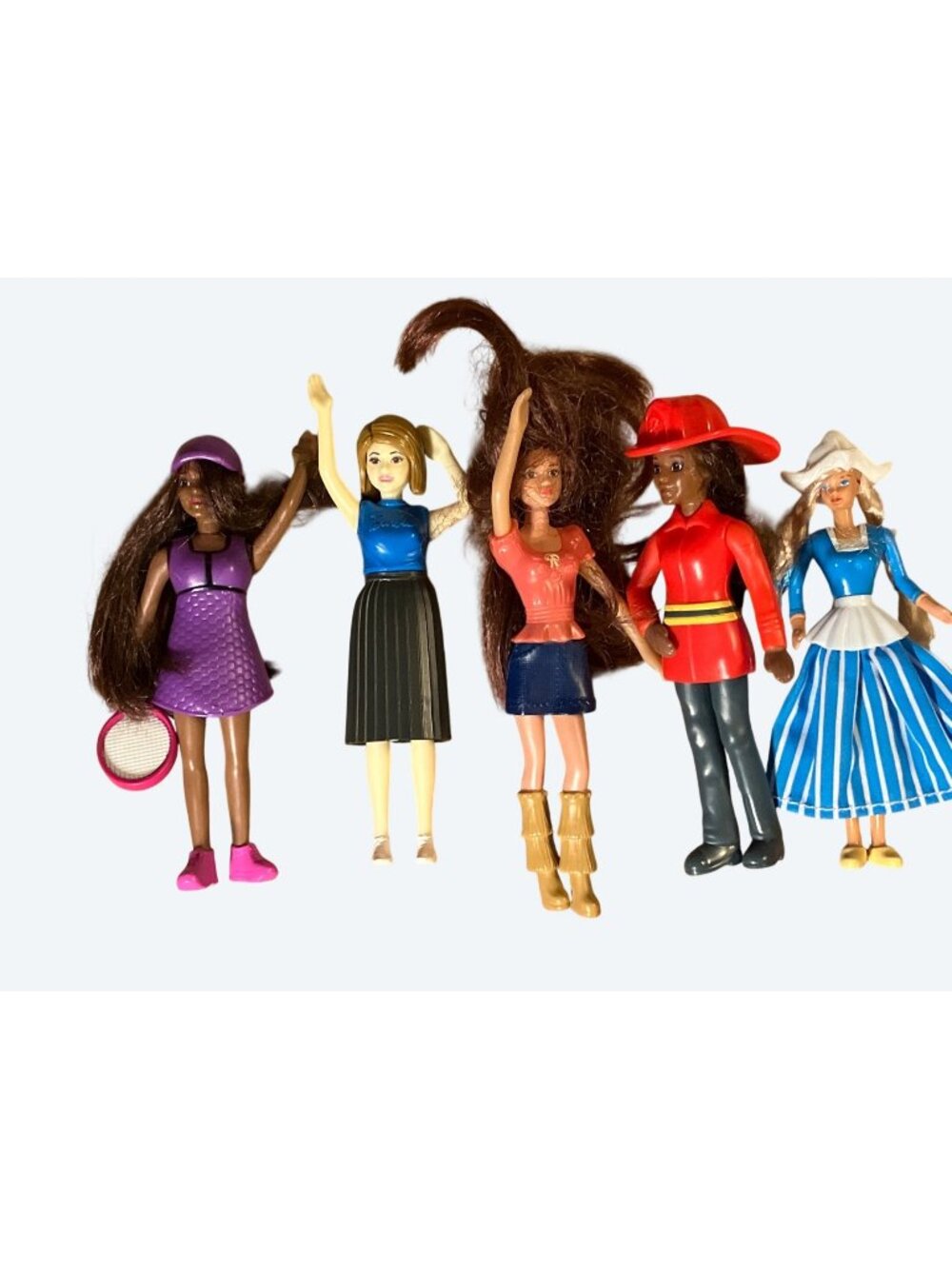 Lot Of 5 McDonald's Burger King Barbie Dolls